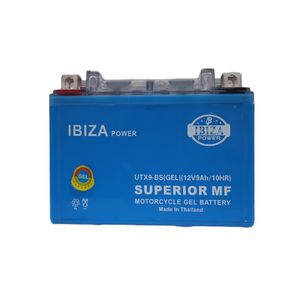 باتری موتورسیکلت ولتاژ 12 ولت  شدت جریان 9 آمپر ایبیزا مدل utx9 bs(gel)
